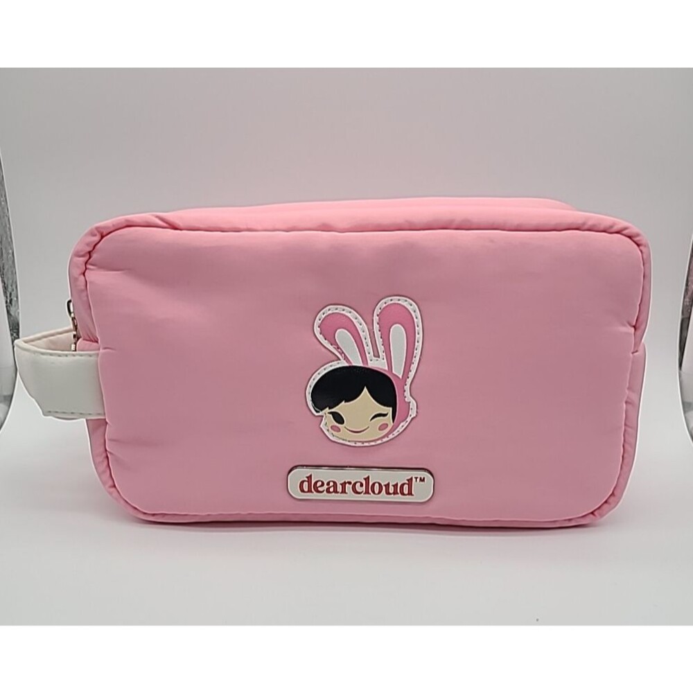 DEARCLOUD x PAUL FRANK Pink Puffy Cosmetic/Makeup Case/Bag-New/NWT
